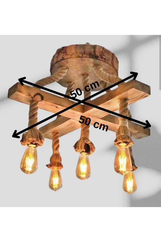 Ofspls546 Doğal ahşap Avize - 2