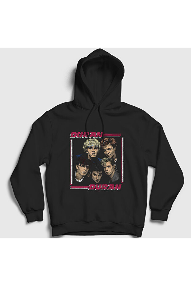 Unisex Black Band Duran Duran Hooded Sweatshirt 580757Tt