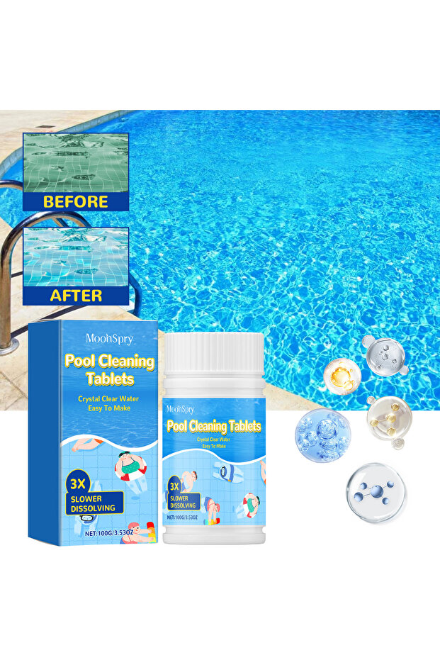 MoonSpry Pool Cleaning Tablet,Pool Water Clarifying - 2