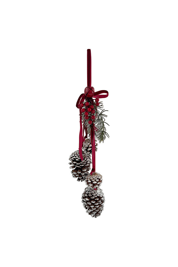 مخاريط صنوبر معلقة بيضاء 50 سم - 1