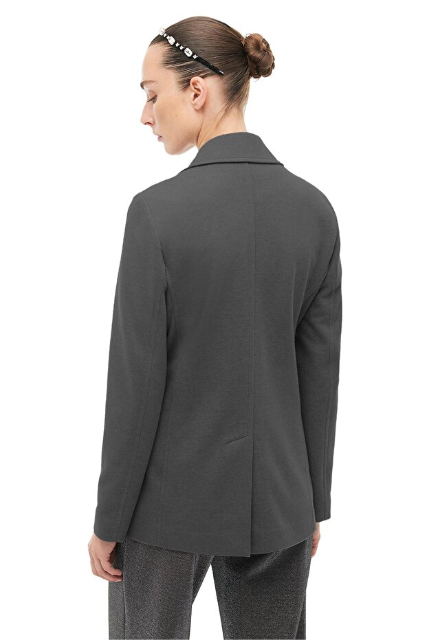 Antrasit Klasik Yaka Ceket - 2