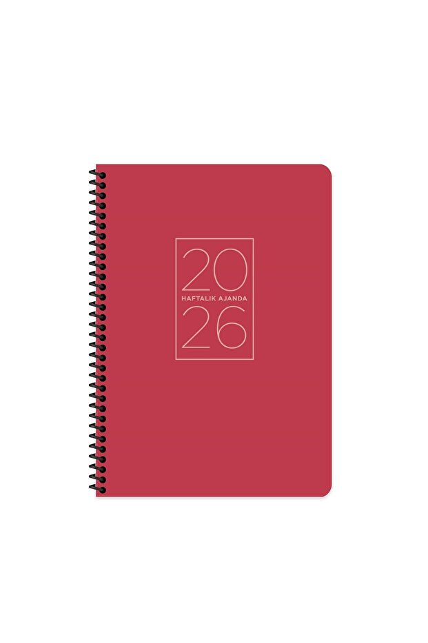 Keskin 2026-20*28 Spiral Weekly Agenda-Red