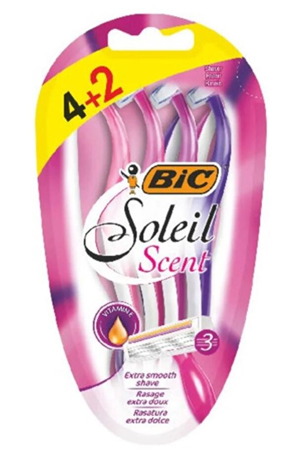 (Bic Razor Blades Soleil Scent (4+2pcs بيك أمواس حلاقة شفرات سوليل سينت (2+4حبه)
