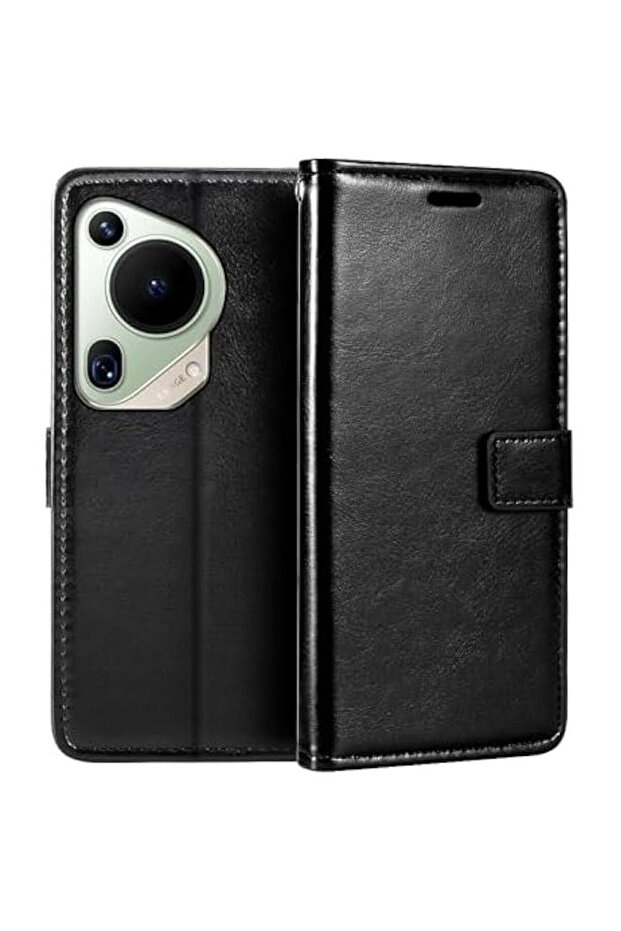 Premium Leather Flip Case for Huawei Pura P70 Ultra 5G with Card Holder and Kickstand