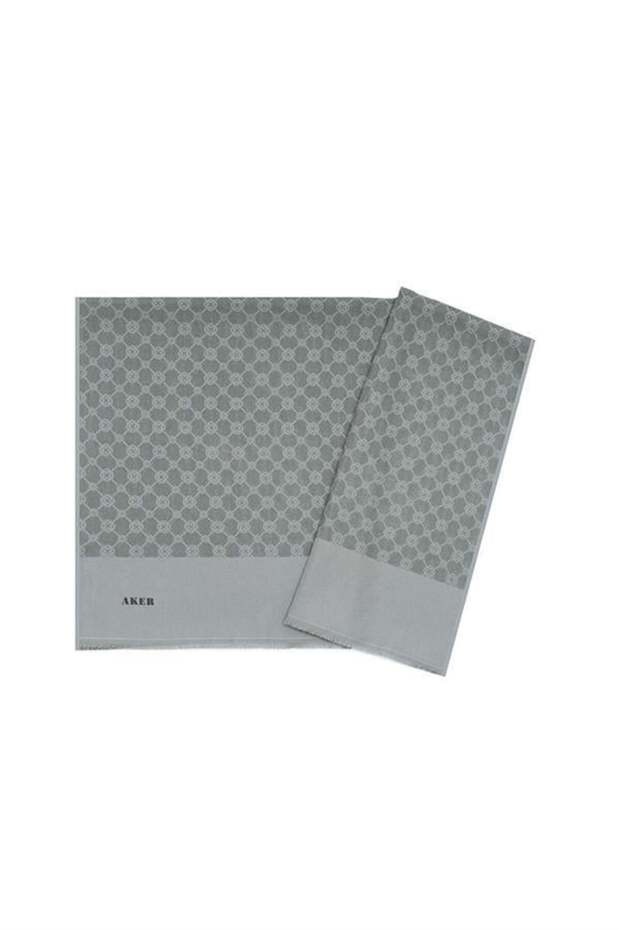 Elegance Monogram Şal - Gri 971 - 1