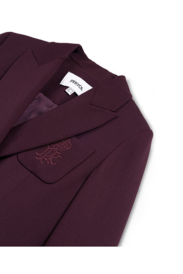 Monogram nakış armalı blazer - 2