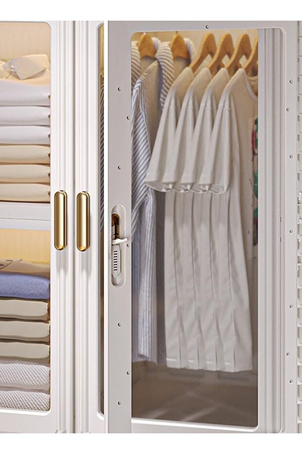 2 Layers Stylish Multi-Functional Storage Cabinet - 5