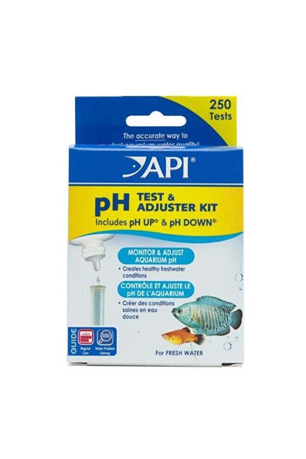 pH Freshwater Aquarium Test And Adjuster Combo Kit 250 count