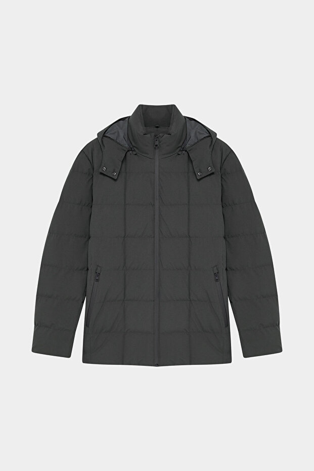 KAPUŞONLU HAKİ MONT - 1