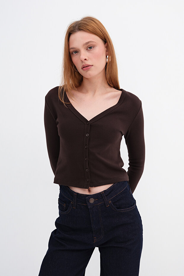 Düğmeli Hırka H0435 - 5