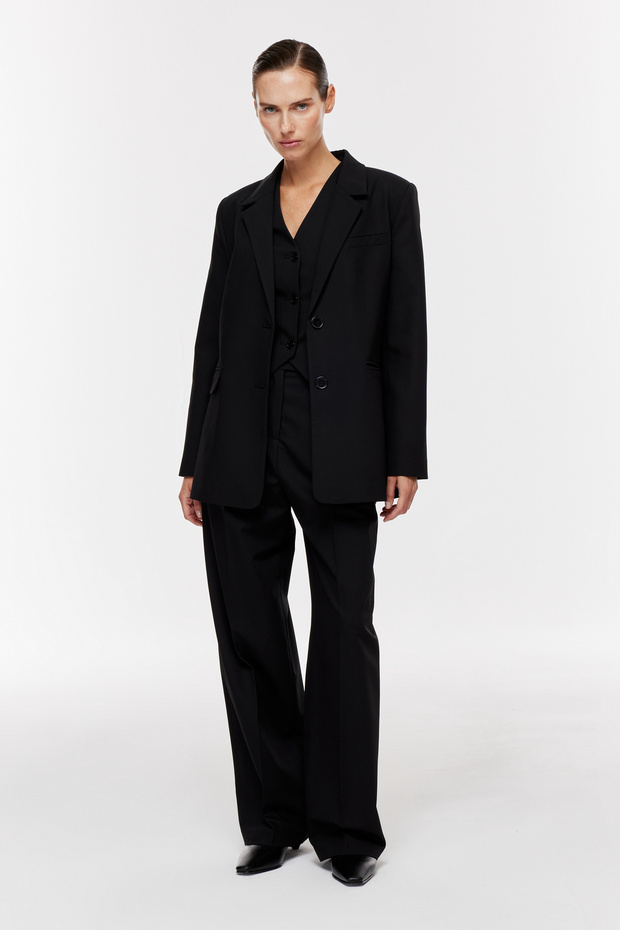 Kruvaze Oversize Blazer Ceket - 4