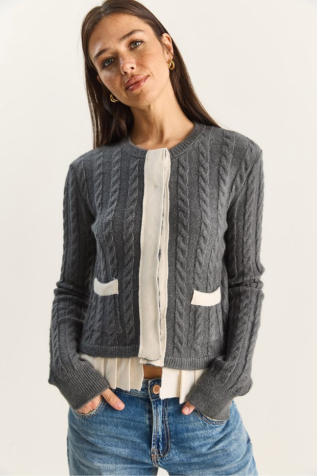 Women's Smoked Pleated Detailed Hair Knitted Sweater Th251007 60283835