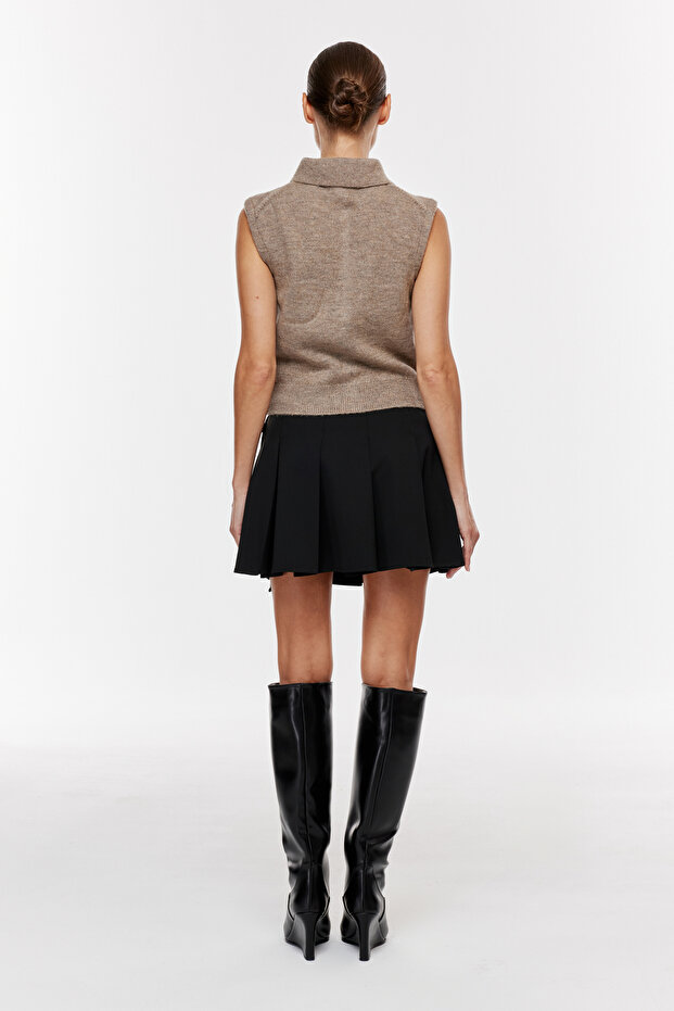 سترة تريكو بأزرار وجيوب - 5