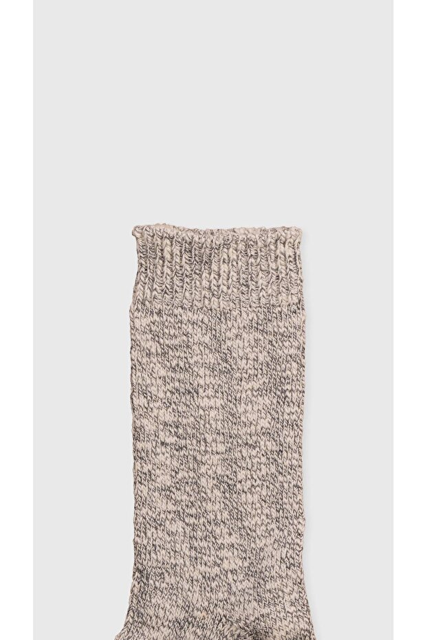 Melanjlı Kalın Kışlık Çorap - 2