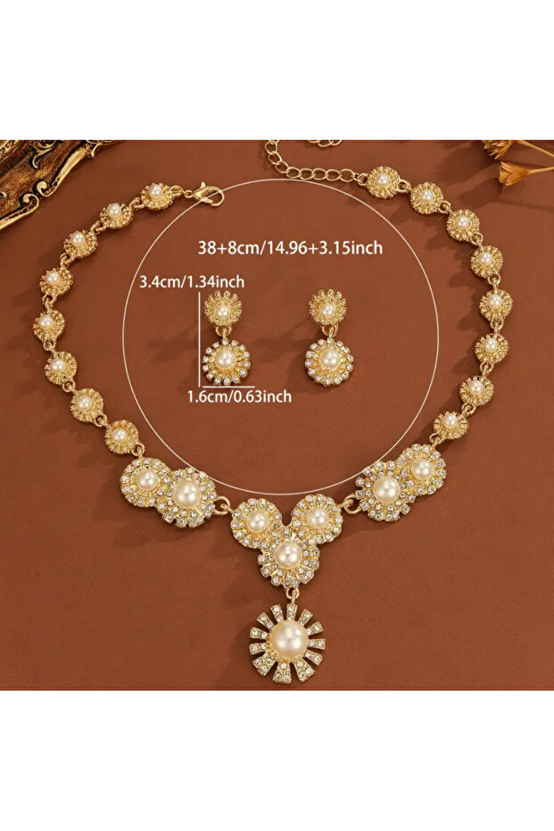 ALTIN KAPLAMA İNCİ SET - 3