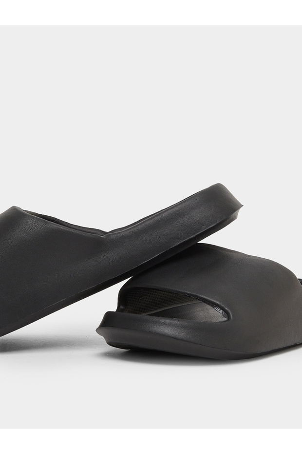 Solid Thick Sole Bathroom Slippers - 3