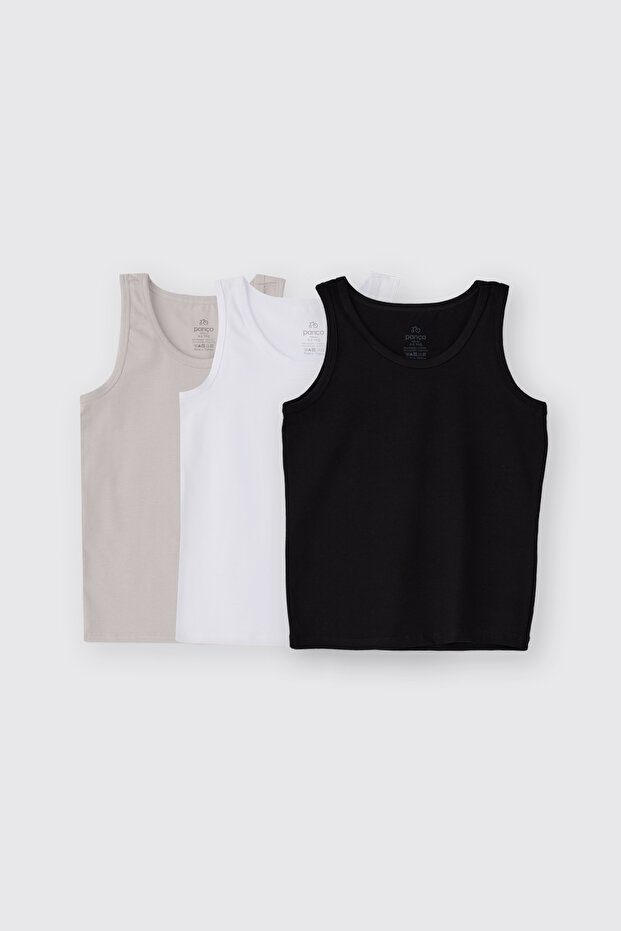 Boy's Thick Strap 3-Piece Undershirt - 1