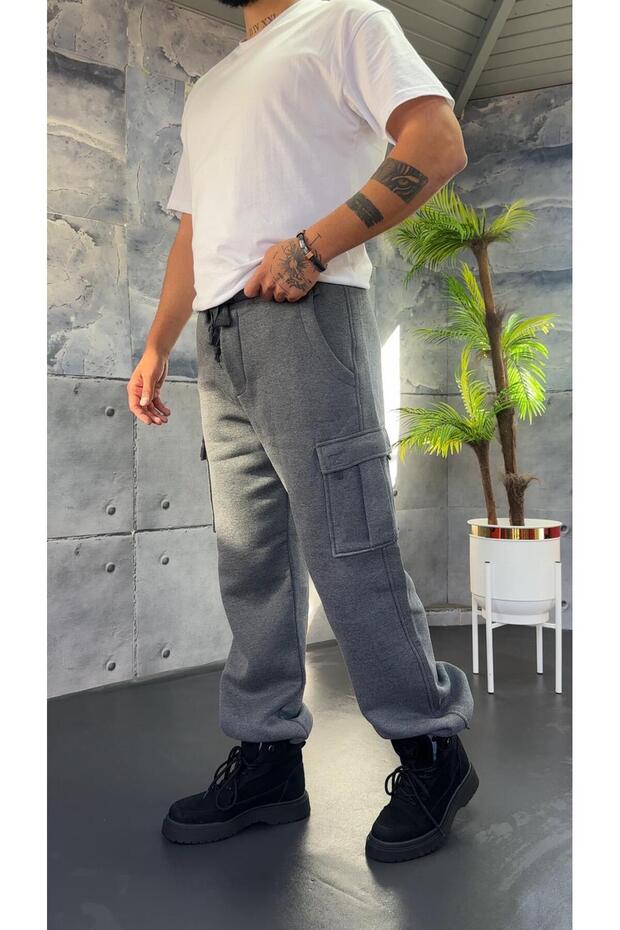 Three Thread Raised Stopper Leg Sweatpants - 2