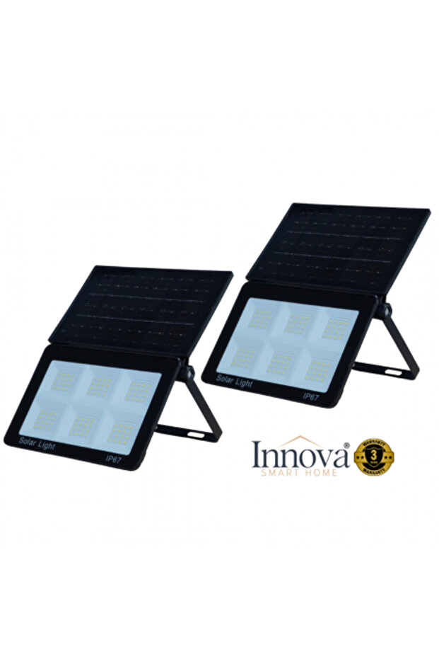 Set 1+1 Solar Lamp 168 LED, IP66, Light Sensor + Motion Sensor + Remote - 2