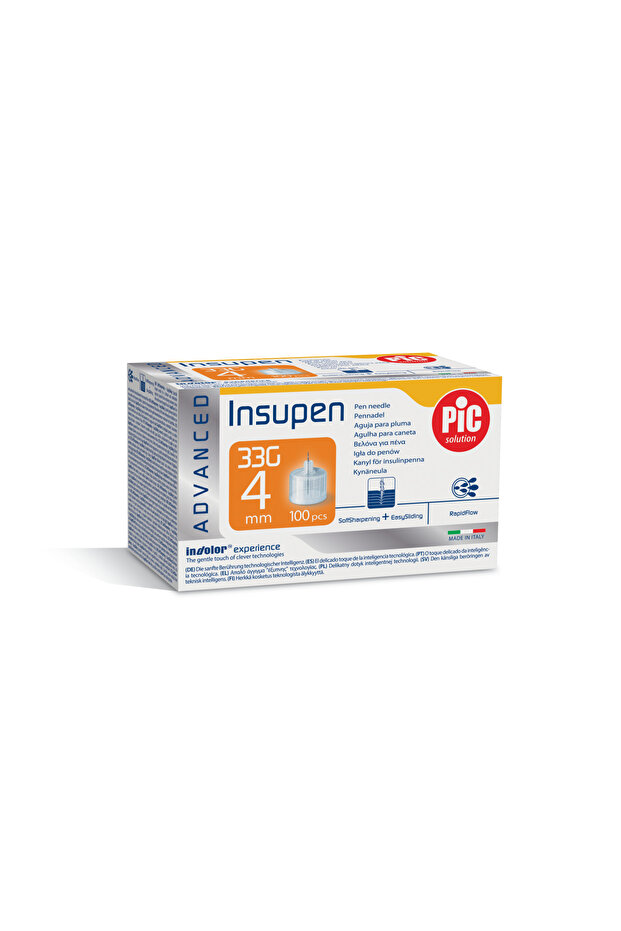 إبرة قلم الأنسولين المتقدم Insupen 33 جرام × 4 مم 100 قطعة