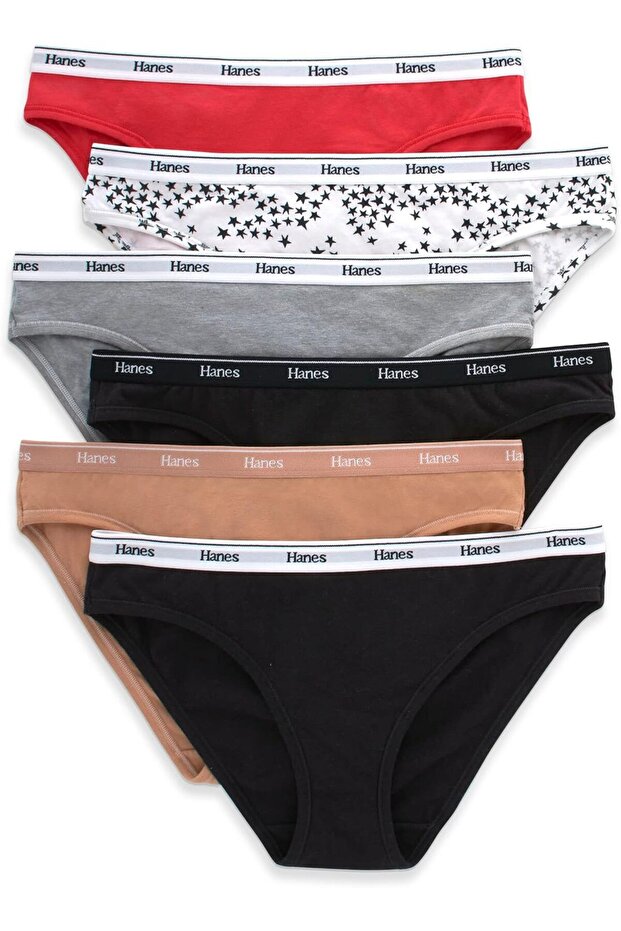 Women's Originals Bikini Panties, Breathable Stretch Cotton, Assorted, 6-pack