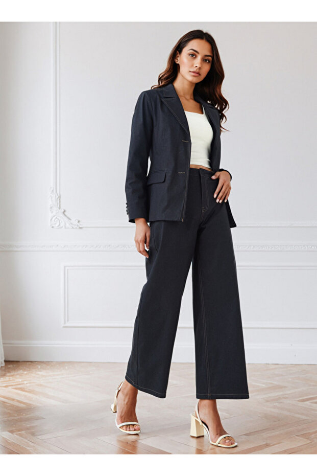 بنطال جينز بقصّة البالون مع جيوب - 2