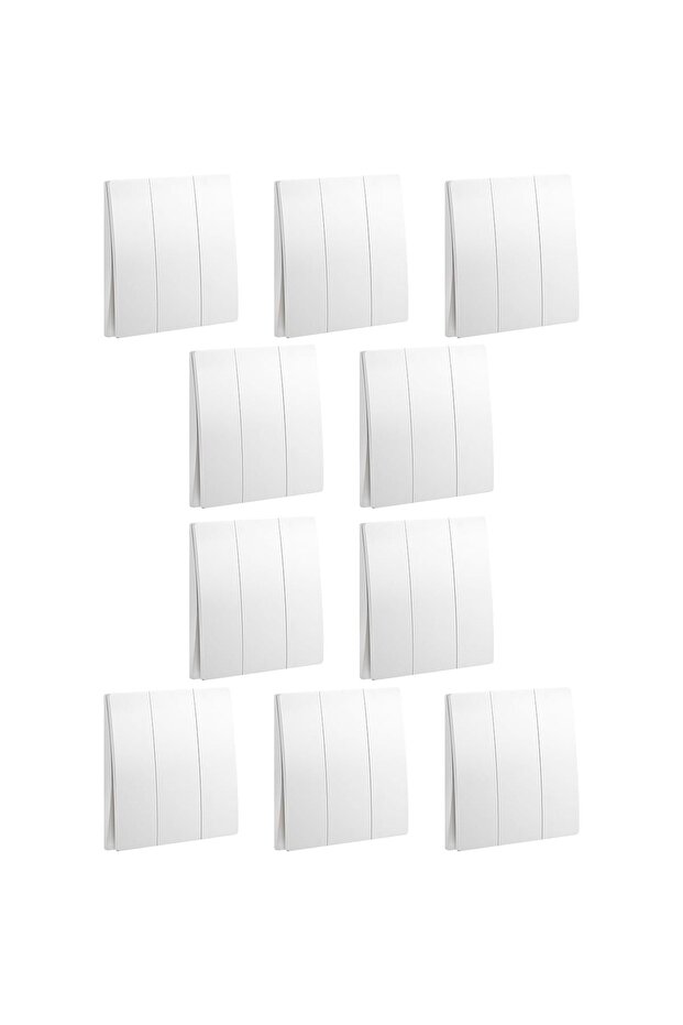 Legrand Mallia Senses 3 Gang 2 Way Switch 16A 250V Matt White Screw Terminals 10PCS