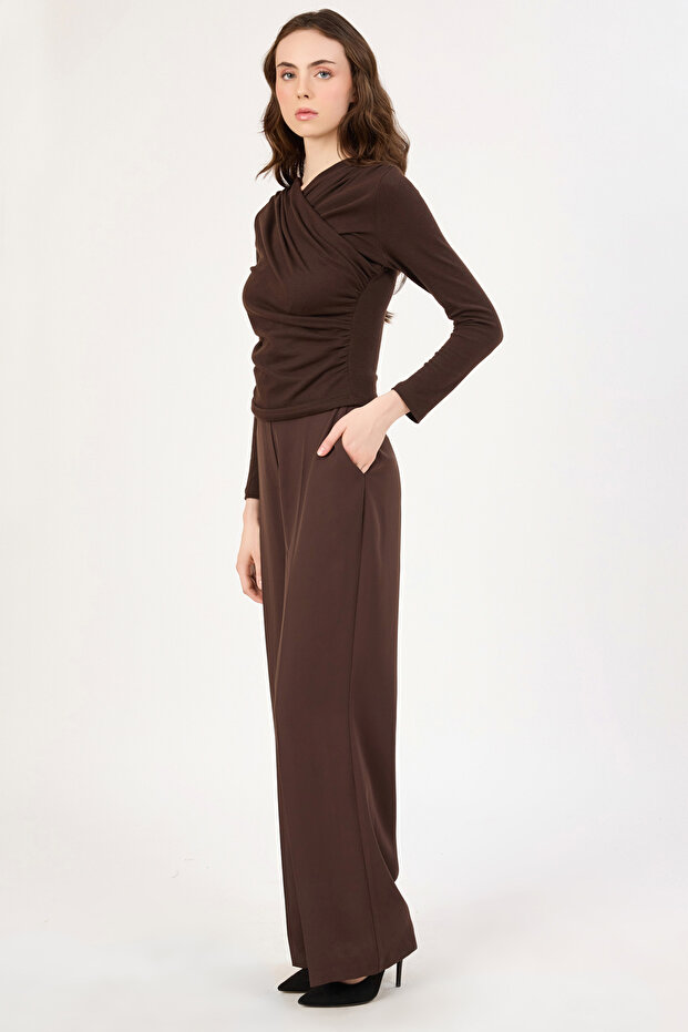 Büzgülü anvelop bluz - 3