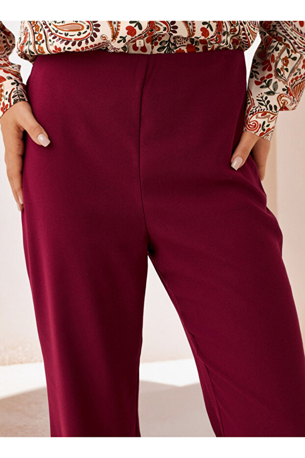 بنطلون واسع الأرجل مع سحاب للإغلاق - 4