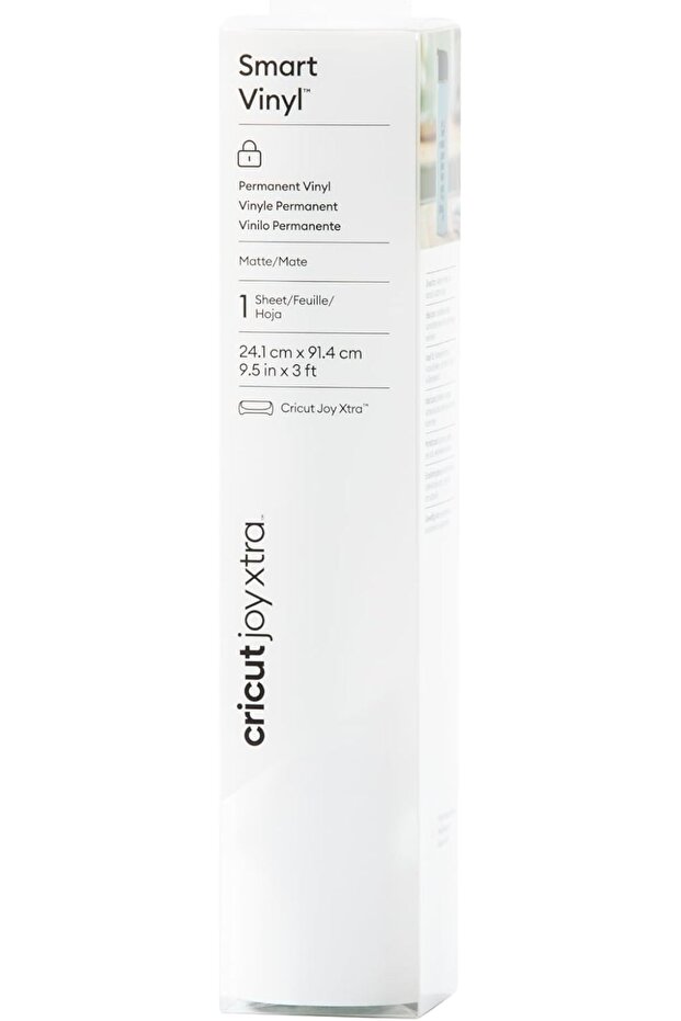Joy Xtra Smart Permanent Vinyl - أبيض، 9.5 بوصة × 3 أقدام