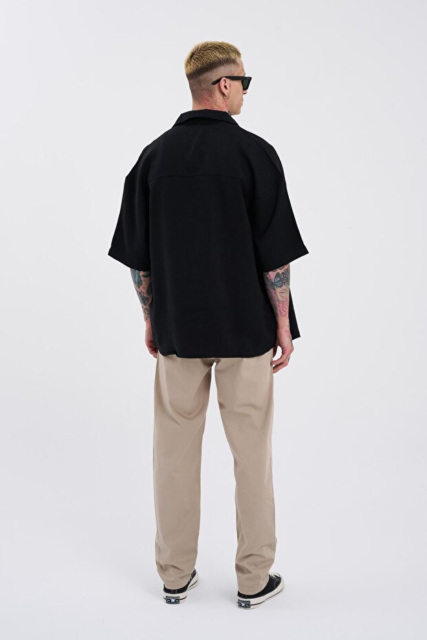 Erkek Basic Solid Jean Pantolon Bej - 6