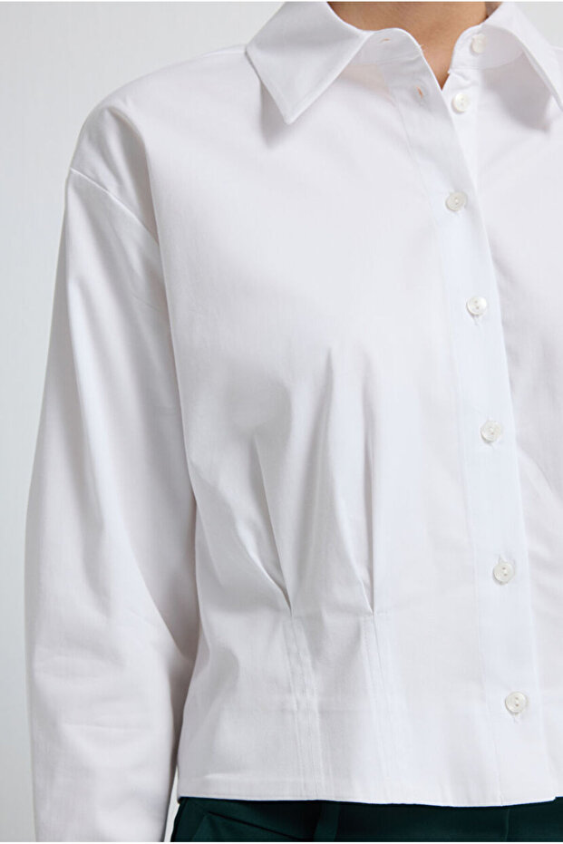 Pile Detaylı Gömlek - 2