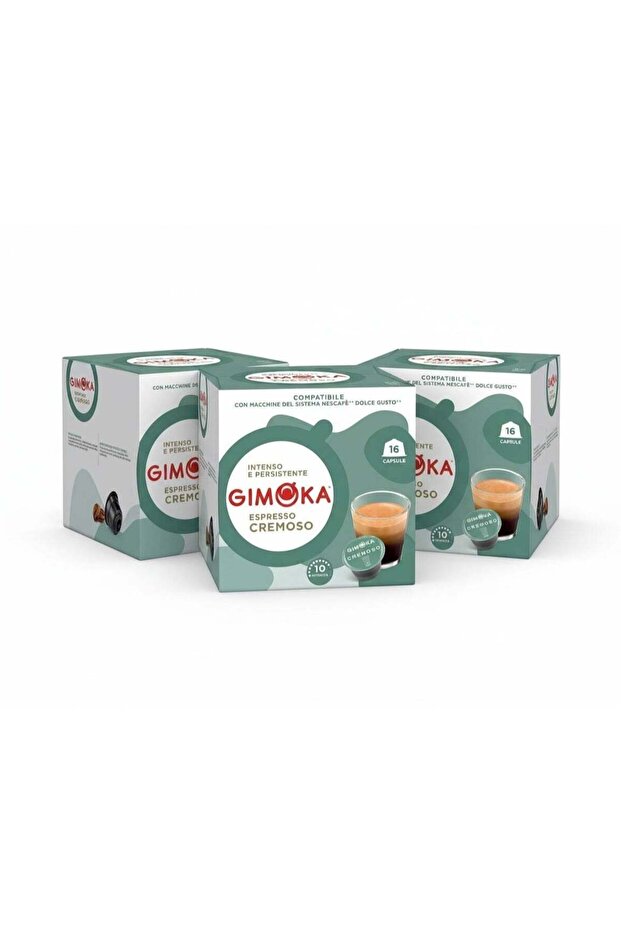 Espresso Cremoso Coffee Capsules, Compatible with Dolce Gusto — 48 Capsules (3×16) Value P