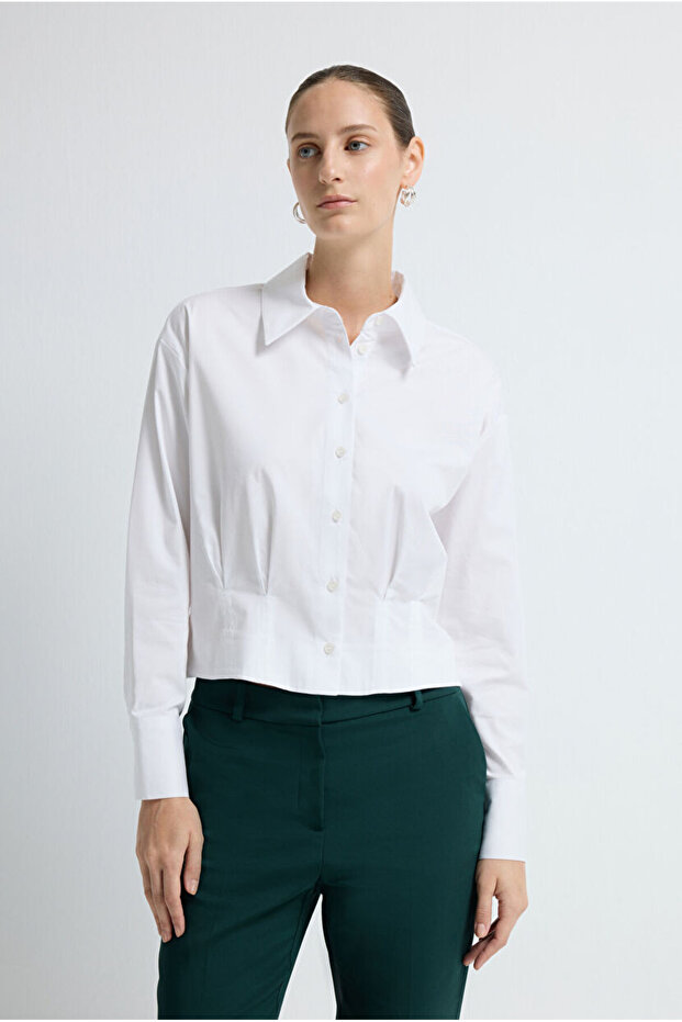 Pile Detaylı Gömlek - 1