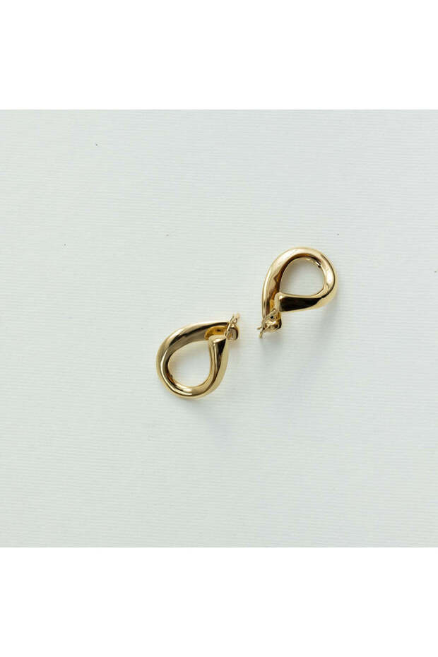 Cercei argint Flow Drop Hoops Midi - 2