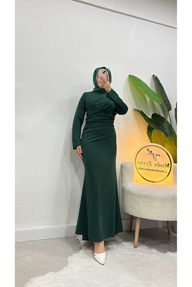 Nisa Draperli Tesettür Elbise - 3