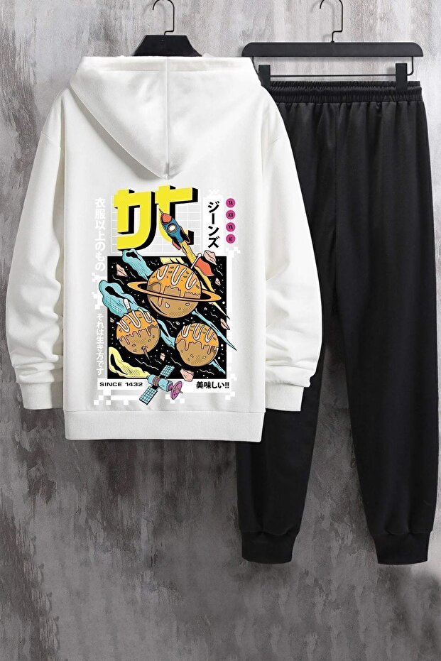 Unisex Tokoyaki Printed Tracksuit Set