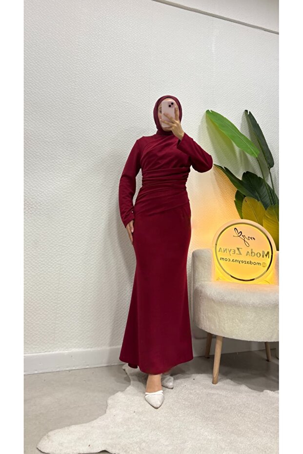 Nisa Draperli Tesettür Elbise - 3