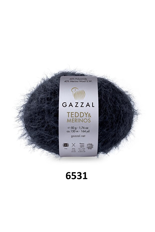 Gazzal Teddy Merino Premium Plush Knitting Yarn 5 Pack 250 Gr