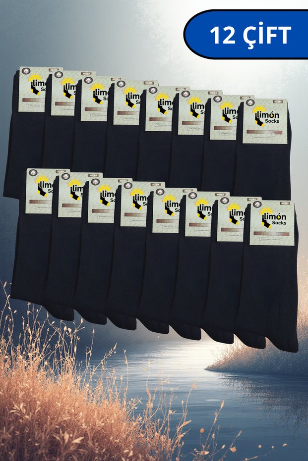 Men's Socks (12 Pieces) Yazık Long Perfumed Socks Set of 12