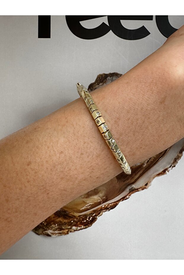 çelik taşlı bileklik - 1