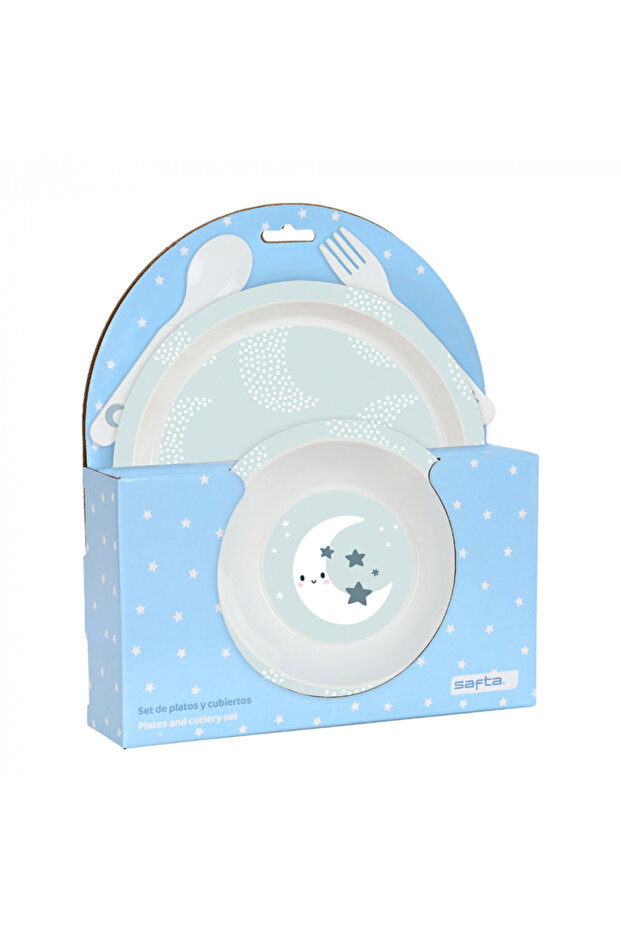 Set mic dejun plastic 4 piese, Moon - 1