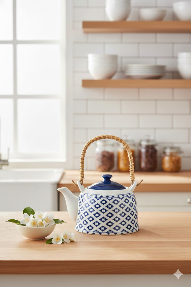 Nostalgic Dames Demlik - Mavi - 2