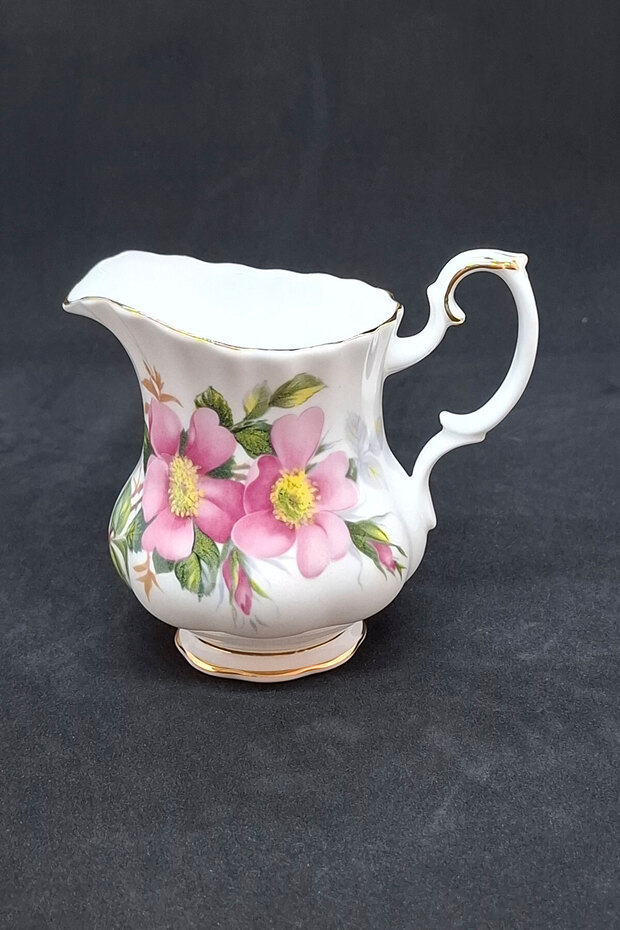 Prairie Rose Bone China Antique Porcelain Purple Milk Jug 150 ml