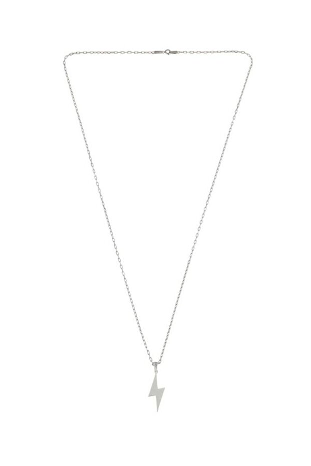 Gümüş Kaplama Şimşek Kolye - 3