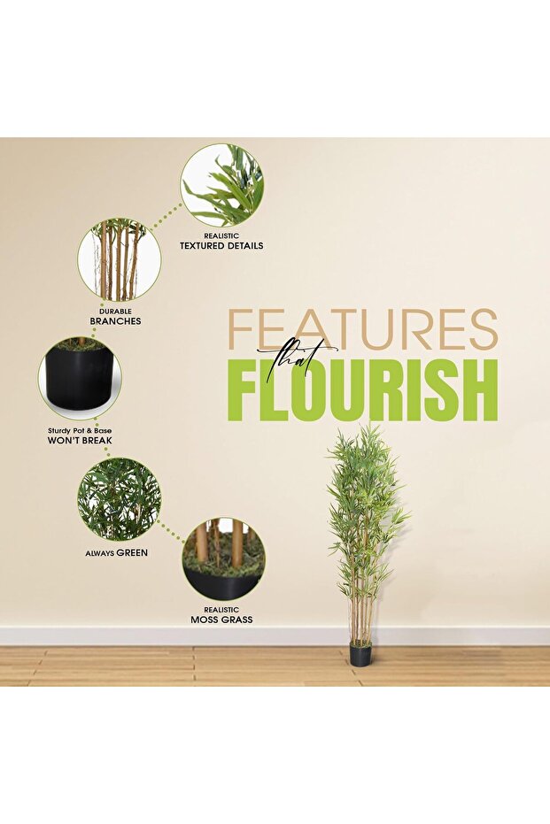 Artificial Bamboo Tree 150cm - 8