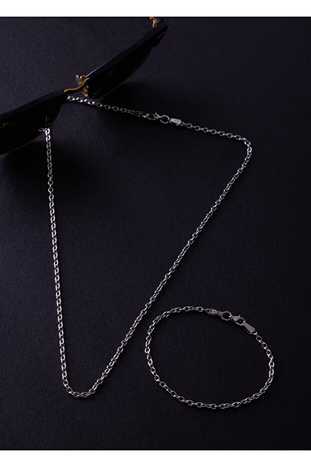 Gümüş Kaplama Cable Kolye - 4