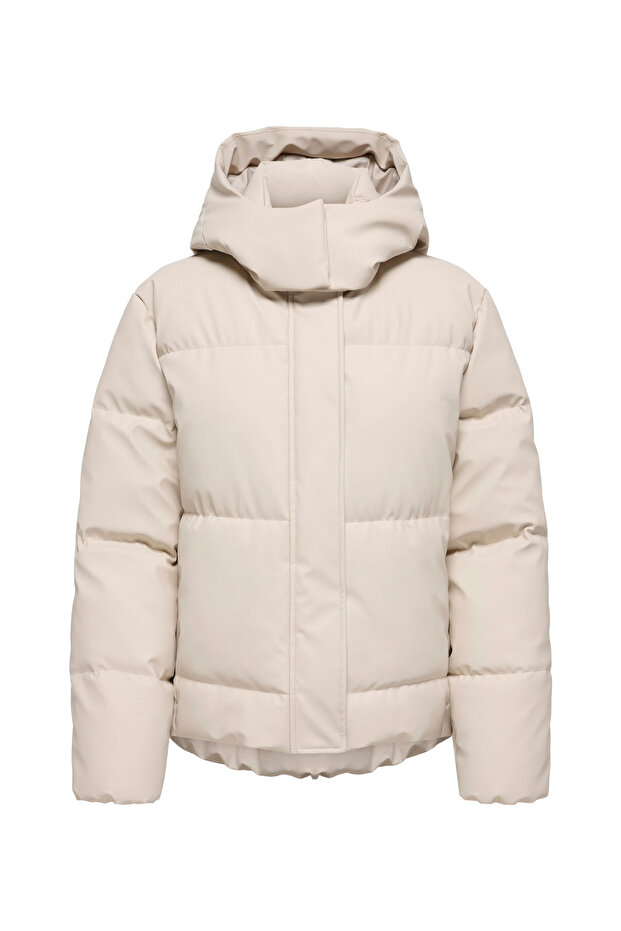 Cream Women's Coat Onlagnes Coated Puffer Jacket Otw