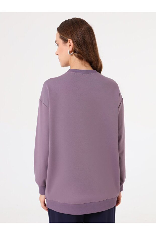 Modern Basic Sweatshirt - Lavanta - - 5