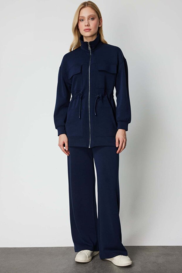 Mock Neck Multi-Pocket Jacket - 3